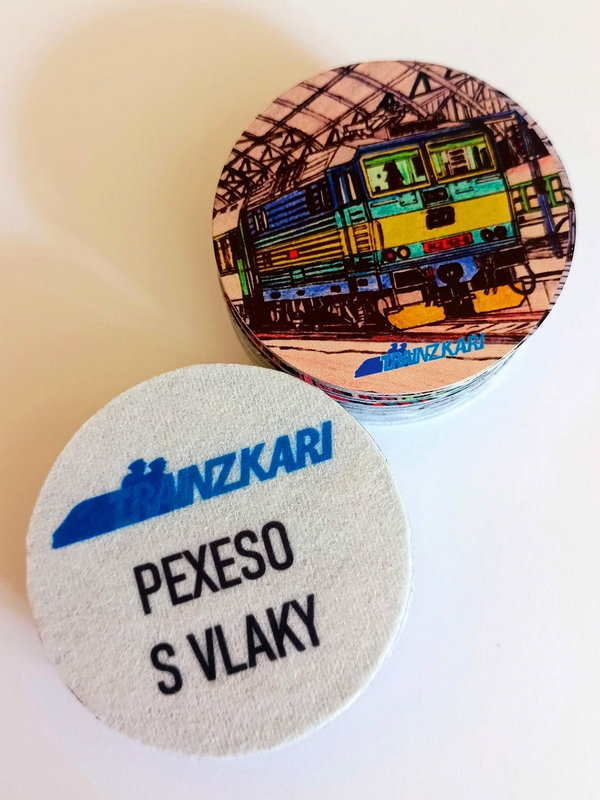 Kovové pexeso s vlaky Trainzkari
