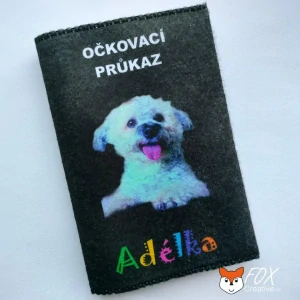 Obal na očkovací průkaz psa