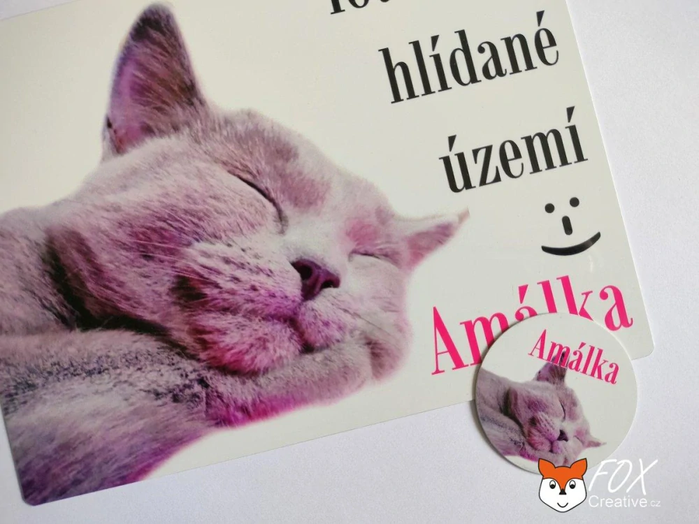 Cedulka na přání "TADY HLÍDÁM JÁ" - bílý podklad
